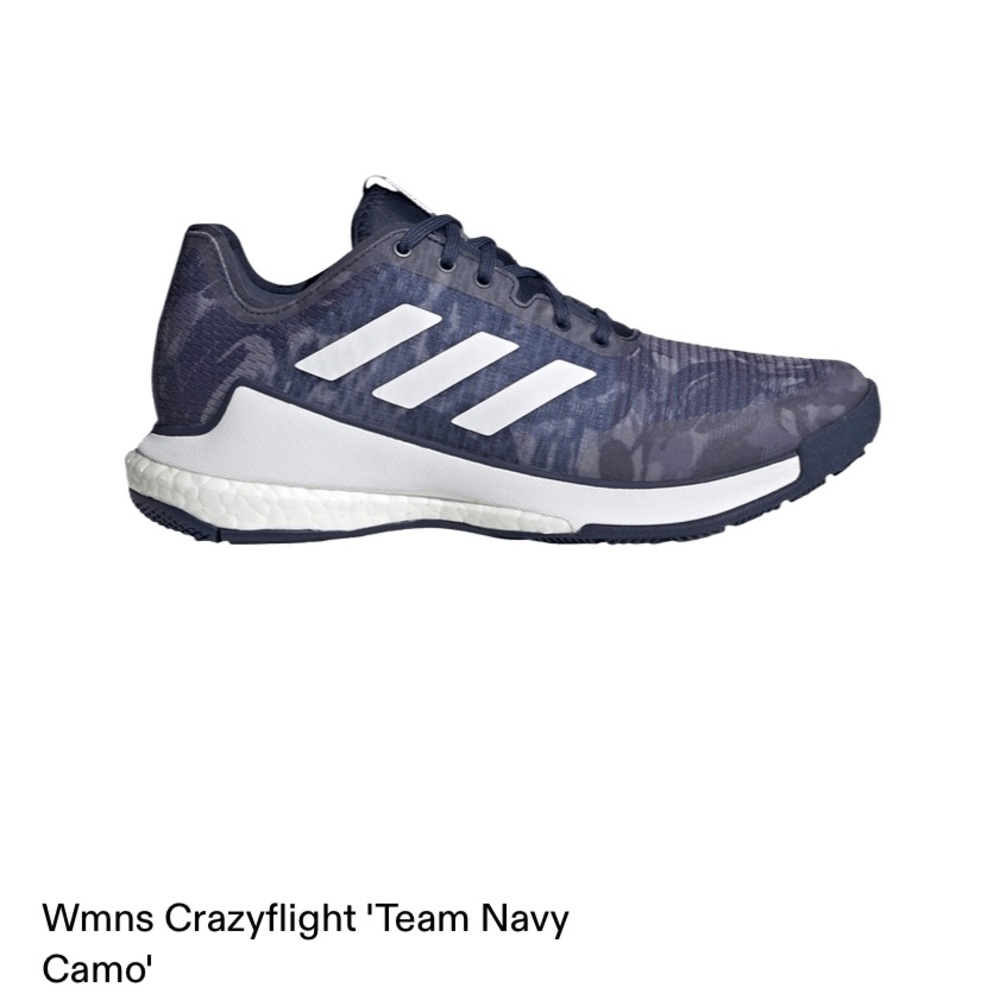 Adidas CrazyFlight Low Volleyball Indoor Shoes Navy Camo Women’s Sizes - Picture 10 of 10